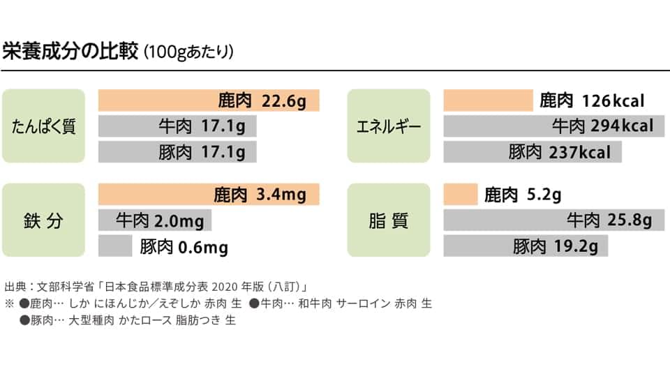 栄養成分の比較グラフ