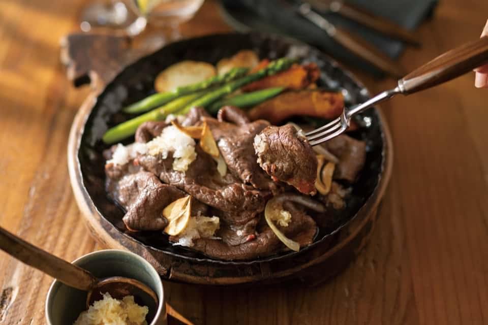 エゾ鹿肉　おろしぽん酢焼き肉