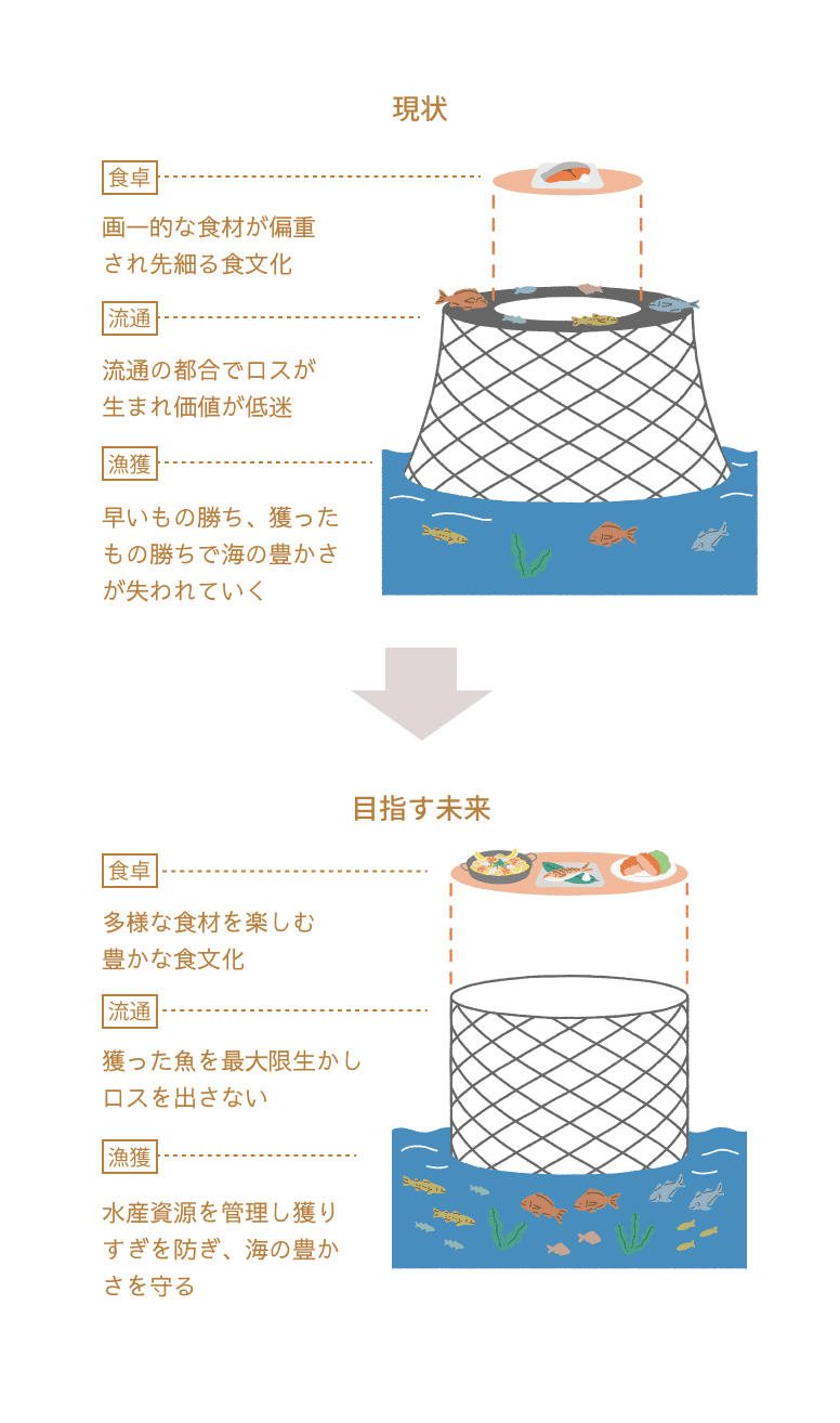 「サステナブルな魚食文化」概念図