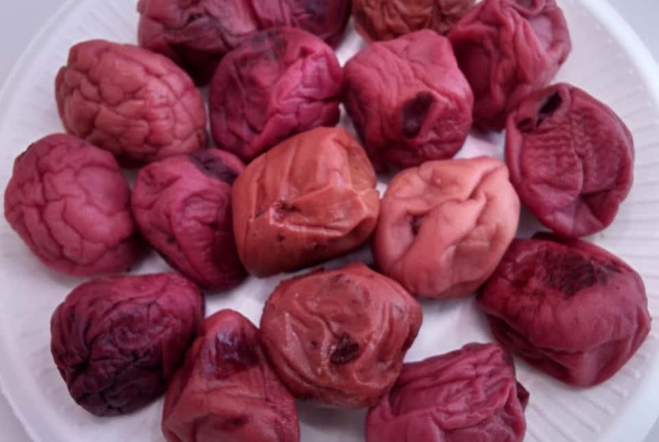 今回は副産物だけでなく、キズや皮の破れ、変色など、梅干しそのものの「規格外品」が混ざった不選別商品も販売