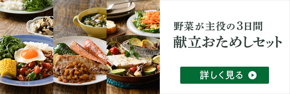 野菜が主役の３日間献立おためしセット