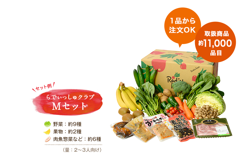 1品から注文OK取扱商品約11,000品目