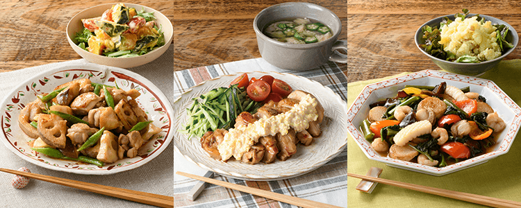 旬の新鮮野菜でつくる毎週3日間のメニュー