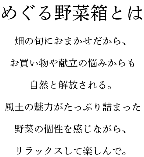 めぐる野菜箱とは