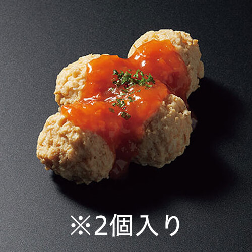 鶏の手取り丸ナポリソース掛け