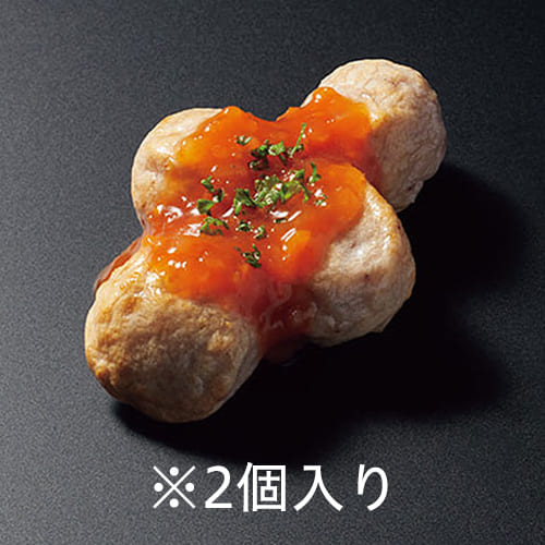 焼き烏賊の手取り丸ナポリソース掛け