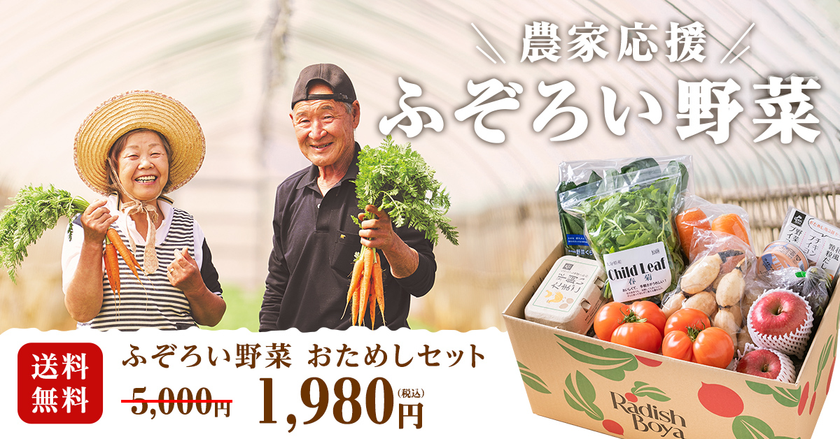 ふぞろい野菜 おためしセット 1,980円