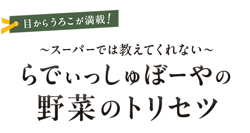 野菜のトリセツ